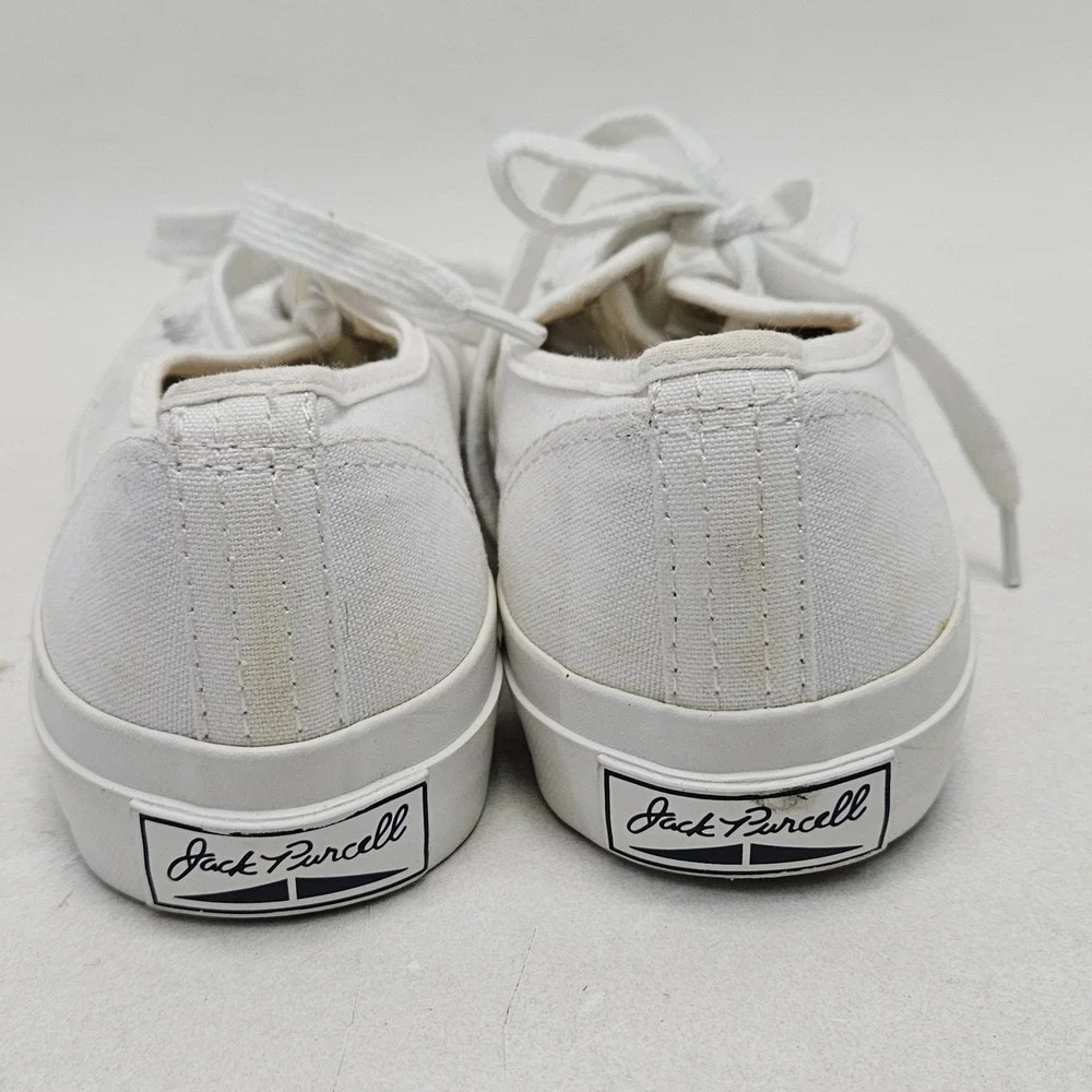 Converse Jack Purcell White Canvas Low Top Sneakers Womens 5 Youth 3.5 5Q698